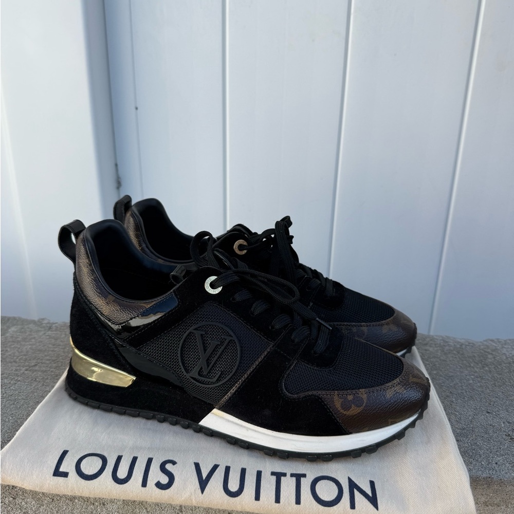 Louis Vuitton Black and Gold Sneakers
